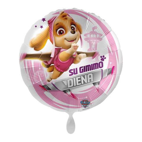 balionas su lietuvišku užrašu su gimimo diena šuniukai patruliai sky gimtadienis gimtadienio balionai balionas