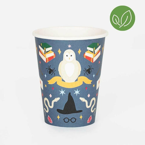 Popieriniai puodeliai „Burtininkų mokykla“, 200 ml – 8 vnt.