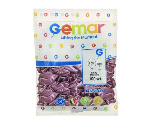 blizgūs blizgantys metalizuoti rožiniai balionai