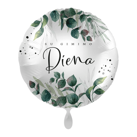 Folinis balionas su lietuvišku užrašu "SU GIMIMO DIENA"