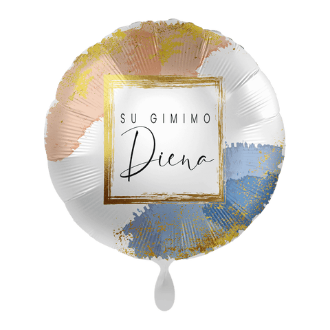 folinis balionas su lietuvišku užrašu gimtadienio gimtadienis