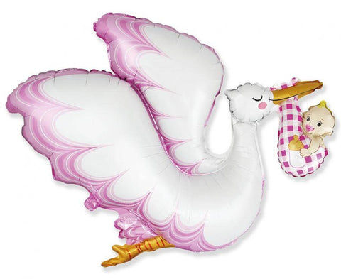 balionas gandras rožinis baby girl mergaitė