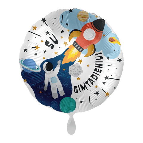balionas balionai gimtadienis gimtadienio proga balionai su lietuvišku užrašu kosmoso tema kosmonautas
