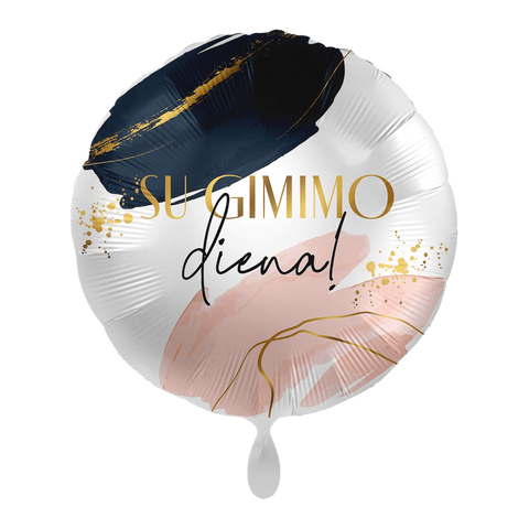 folinis balionas su lietuvišku užrašu gimtadienio gimtadienis