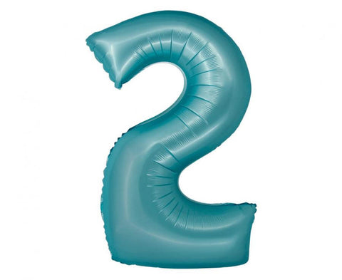Matiniai mėlyni foliniai balionai skaičiai nuo 0 iki 9 helio balionai