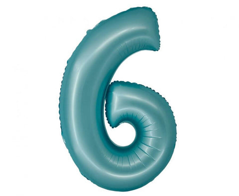 Matiniai mėlyni foliniai balionai skaičiai nuo 0 iki 9 helio balionai