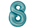Matiniai mėlyni foliniai balionai skaičiai nuo 0 iki 9 helio balionai