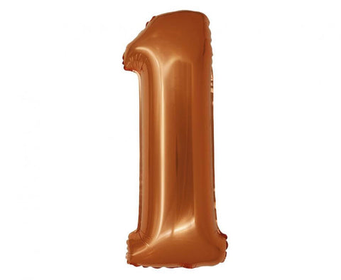 Matte copper foil balloons numbers 0 to 9