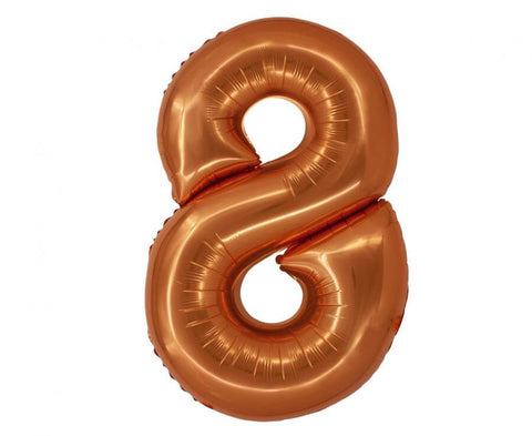 Matiniai varinės spalvos foliniai balionai skaičiai nuo 0 iki 9