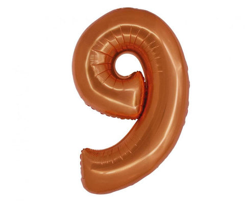 Matiniai varinės spalvos foliniai balionai skaičiai nuo 0 iki 9