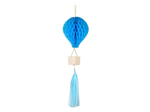 Decoration - hot air balloon (blue, pink)