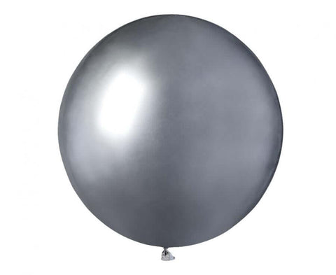 GEMAR balloons - metallic, shiny, silver color
