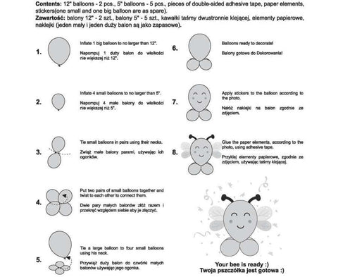 balionų rinkinys bitė bitutė