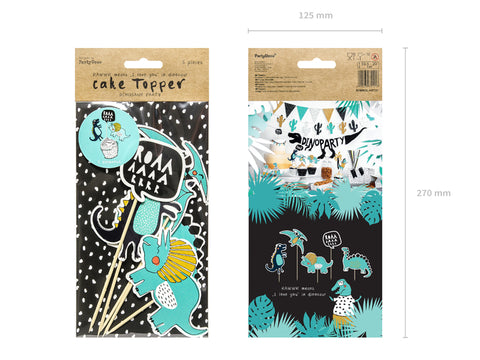 torto keksiukų papuošimai dinozaurų tema