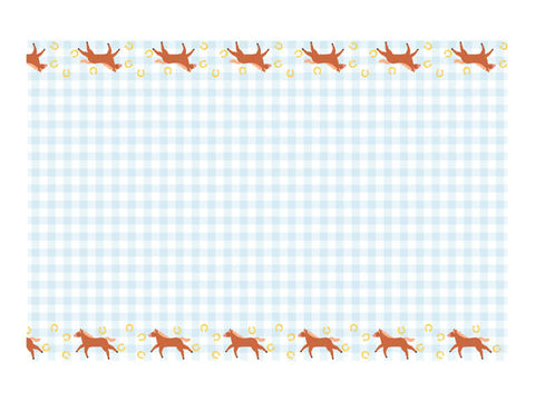 popierinė staltiesė arkliukų tema arkliai