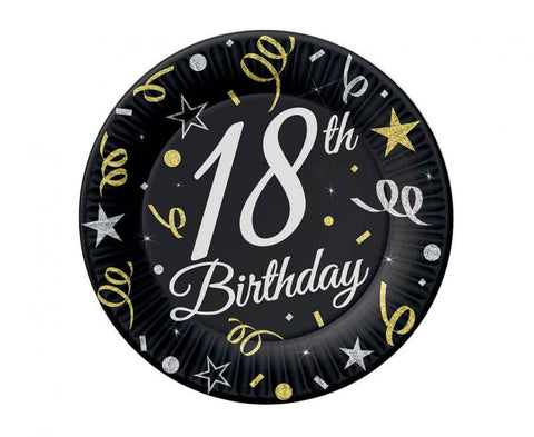 Popierinės lėkštės su skaičiais: 18, 30, 40, 50, 60