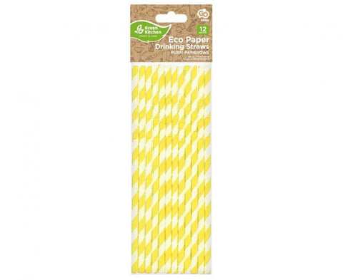 Paper straws (yellow/white)