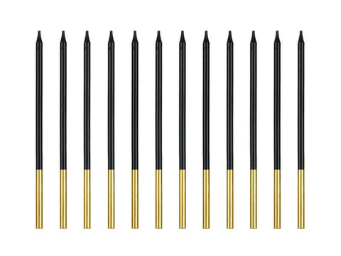 gimtadienio torto žvakės žvakutės auksinės juodos