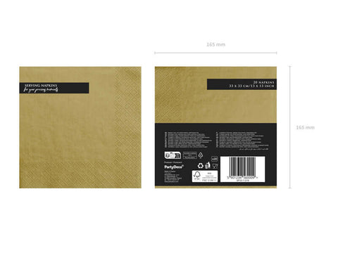 Popierinės servetėlės "Gold"