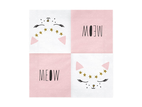 popierinės servetėlės gimtadienis katino tema