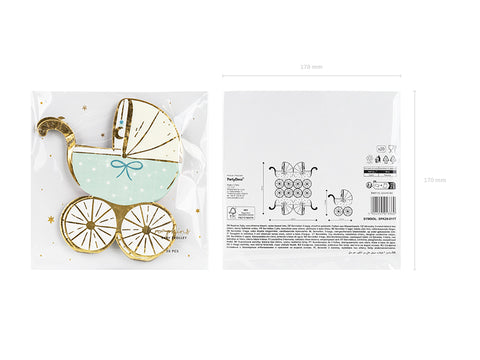 Popierinės servetėlės "Žydras vežimas"