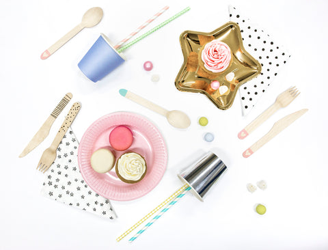 Popieriniai šiaudeliai "Sky Blue"