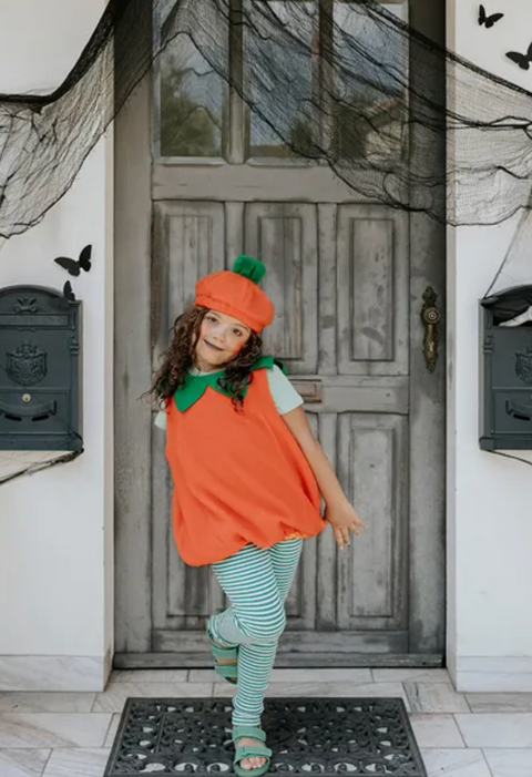 helovyno kostiumas moliūgas vaikiški karnavalo rūbai drabužiai šventinės dekoracijos mažeikiai