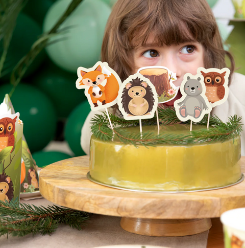 dekoracijos keksiukam tortui miško gyvūnai