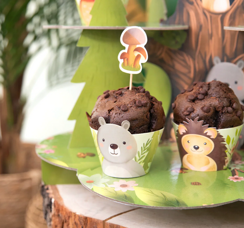 keksiukų papuošimai dekoracijos miško tema
