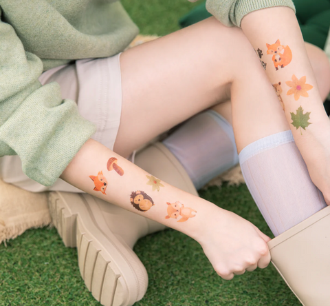 laikinos tatuiruotės miško gyvūnai