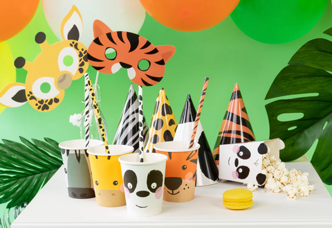 šiaudeliai safario tema dekoracijos