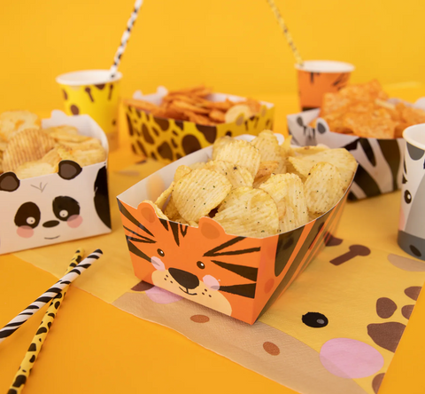 dėžutės skanėstams safario gyvūnai tema gimtadienis dekoracijos