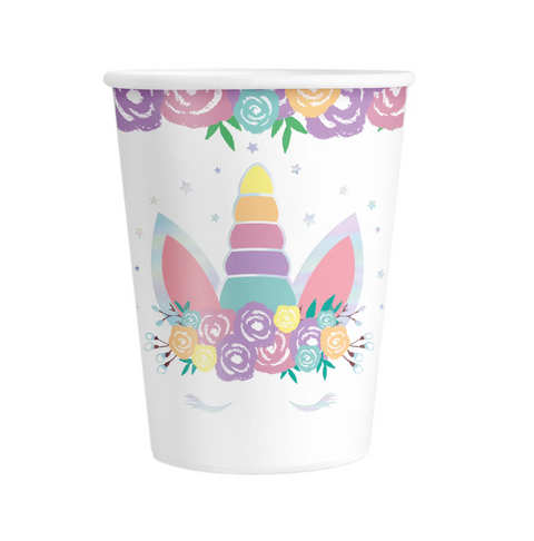 puodukai puodeliai vienaragio tema dekoracijos gimtadieniui švenčių dekoracijos 