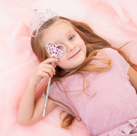 princesės karūna lazdelė kostiumas princesei