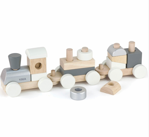 mediniai žaislai traukinukai dovanos vaikams mažekiuose