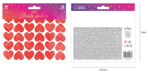 širdelės valentino dienai širdutės klijuojamos raudonos