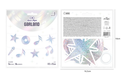 disko tema disko vakarelis svente dekoracijos girlianda