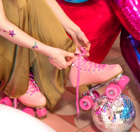 laikinos tatuiruotės disko tema disco vakarėlis dekoracijos disko rutulys