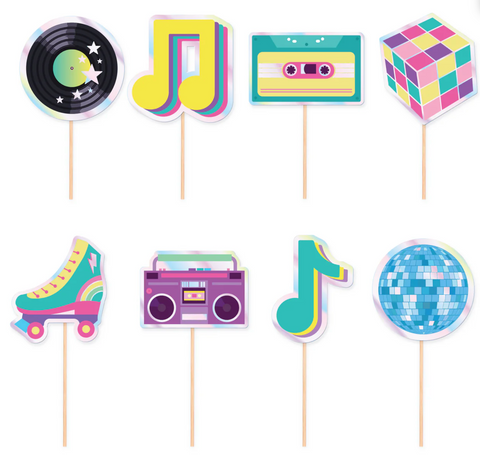 disco disko tema vakarelis sventes dekoracijos