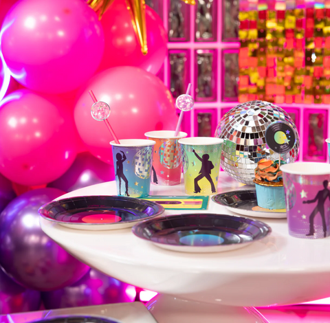 disco puodeliai disko dekoracijos disko vakarelis papuosimai