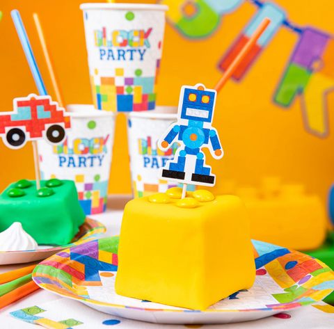 lego temos šventės dekoracijos gimtadienis blokelių tema torto keksiukų puošimas