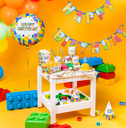 lego temos šventės dekoracijos gimtadienis blokelių tema torto keksiukų puošimas