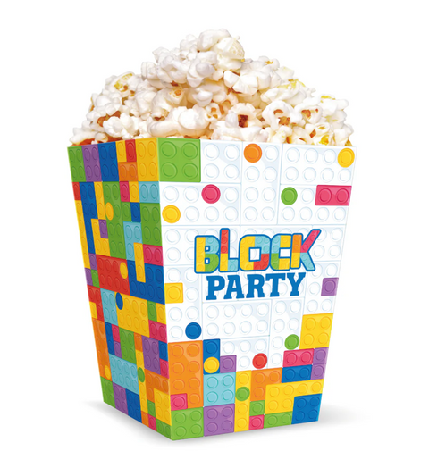 Popcorn and treat containers "Block Party"