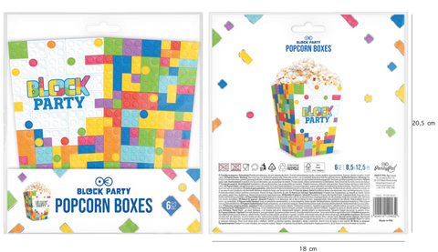 Popcorn and treat containers "Block Party"