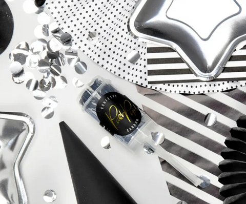 konfeti patranka saudykle gimtadieniui sventems sidabriniai, auksiniai