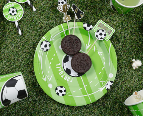 šiaudeliai futbolo tema gimtadienis dekoracijos
