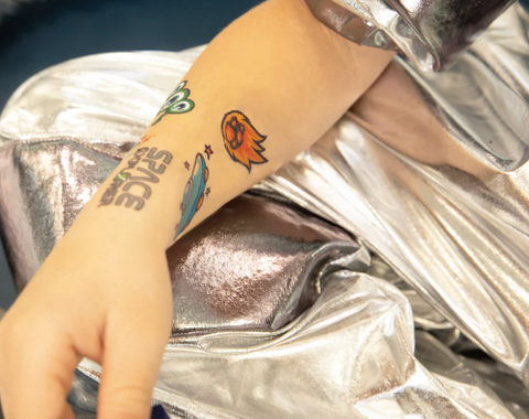 laikinos tatuiruotes kosmos tema gimtadienis dekoracijos