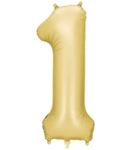 Matte gold foil balloons numbers 0 to 9