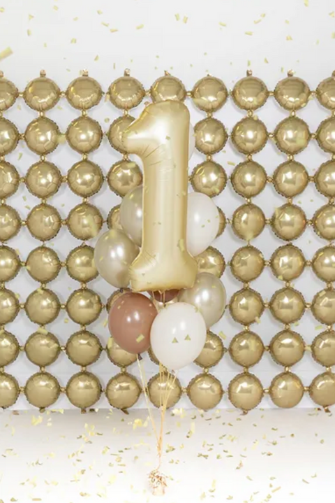 Matte gold foil balloons numbers 0 to 9