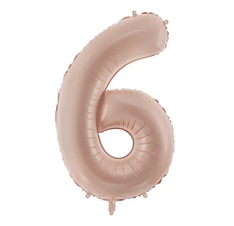 Dark cream foil balloon number